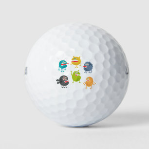 Pelotas De Golf Pequeños monstruos graciosos