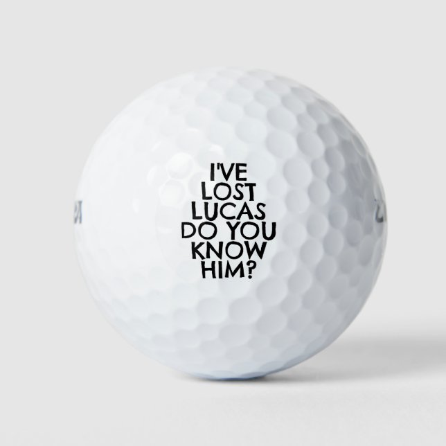 Pelotas de Golf Perdidas Personalizadas Divertidas (Anverso)
