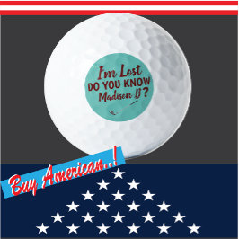 Pelotas De Golf Perdido Golfer Funny Verde azulado