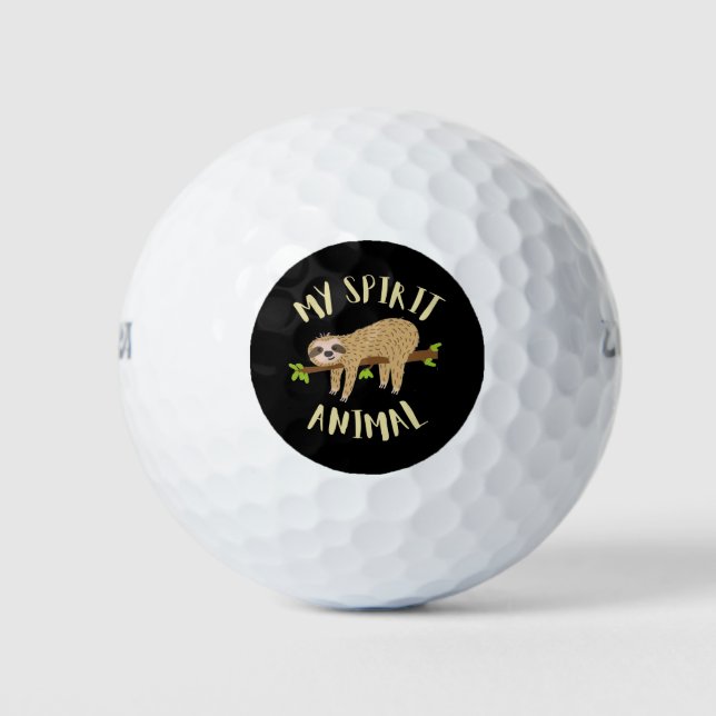 Pelotas De Golf pereza mi animal espiritual (Anverso)