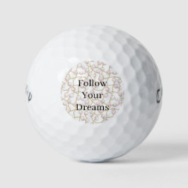 Pelotas De Golf Perlas Rosadas Cumpleaños Cadena de Oro