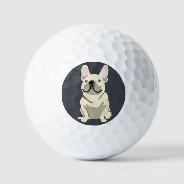 Pelotas De Golf Perrito adorable, frenchie (Anverso)