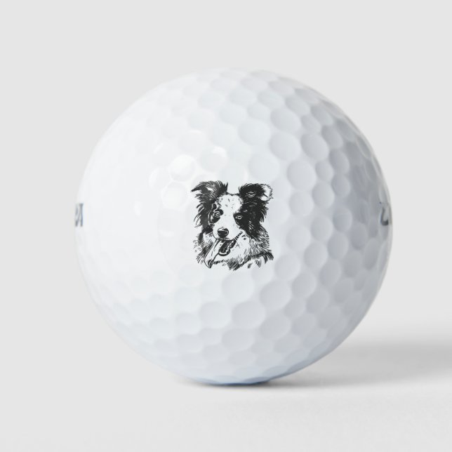 Pelotas De Golf Perro Border Collie - Amante Aussie (Anverso)