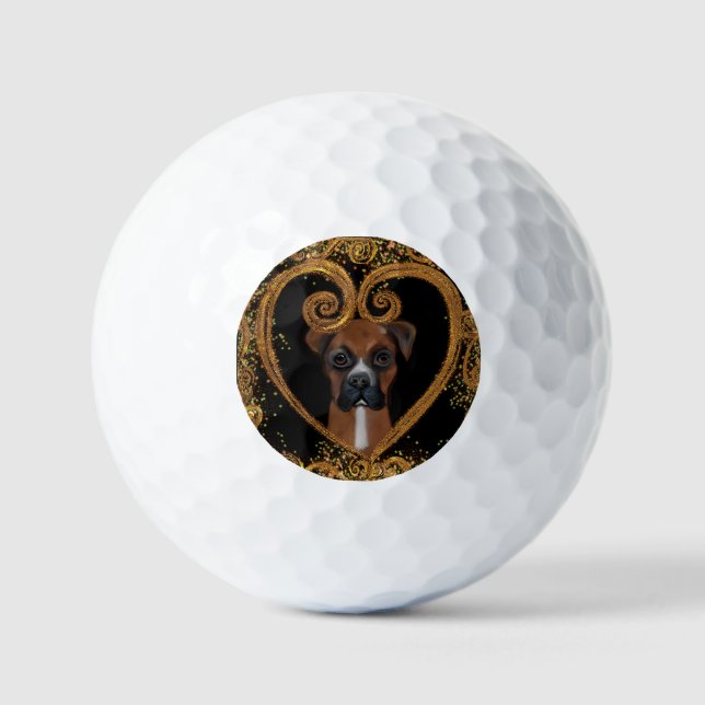 PELOTAS DE GOLF PERRO BOXER (Anverso)