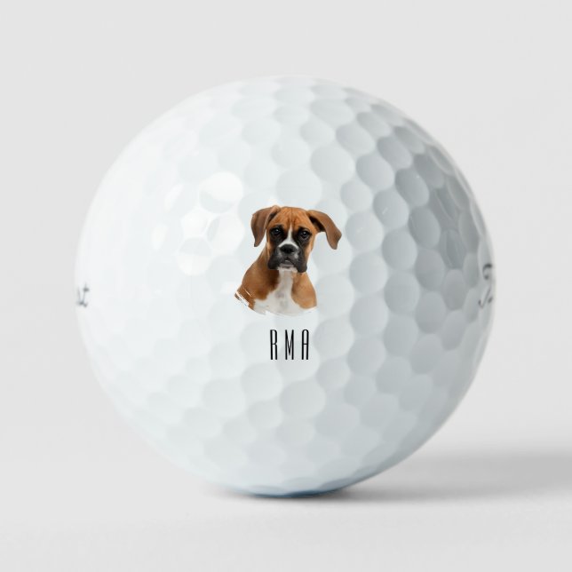 Pelotas De Golf Perro Boxer (Anverso)