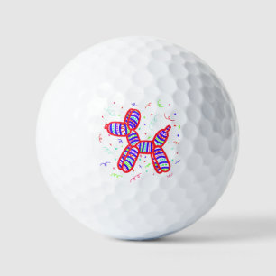 Pelotas De Golf Perro con globo con confetti