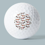 Pelotas De Golf Perro Dachshund Sausage<br><div class="desc">Pequeña salchicha de Dachshund o perritos de peluquería en ropa de cama de lana. Perfecto para los amantes de los perros y los paseantes.</div>