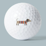 Pelotas De Golf Perro Dachshund Sausage<br><div class="desc">Pequeña salchicha de Dachshund o perrito de bruñido en trajes de punto. Perfecto para los amantes de los perros y los paseantes.</div>