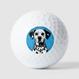 Pelotas De Golf Perro dálmata con collar de cadena