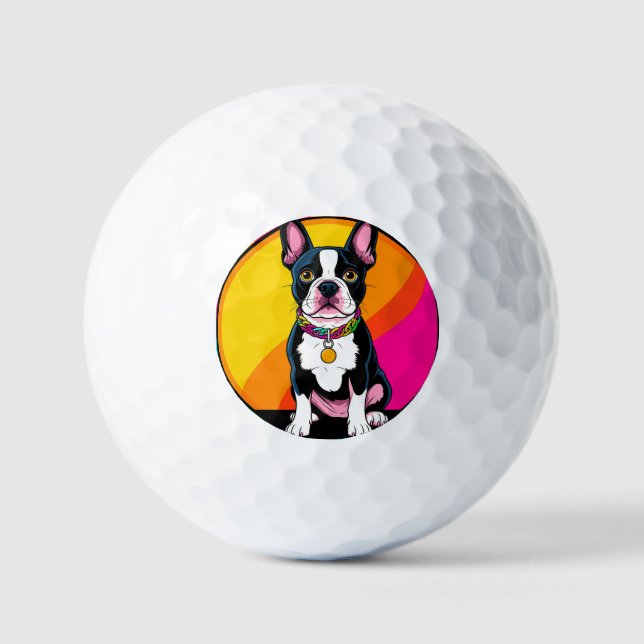 Pelotas De Golf Perro de dibujos animados adorable (Anverso)
