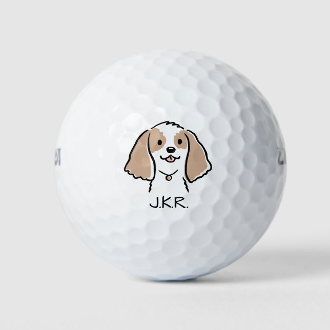 Pelotas De Golf Perro de dibujos animados de Cocker Spaniel (Anverso)
