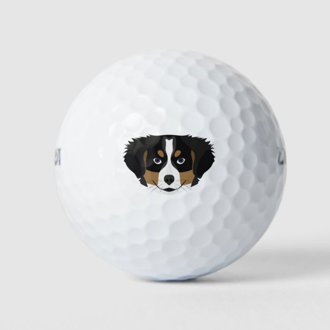 Pelotas De Golf Perro de montaña ilustracion Bernese (Anverso)