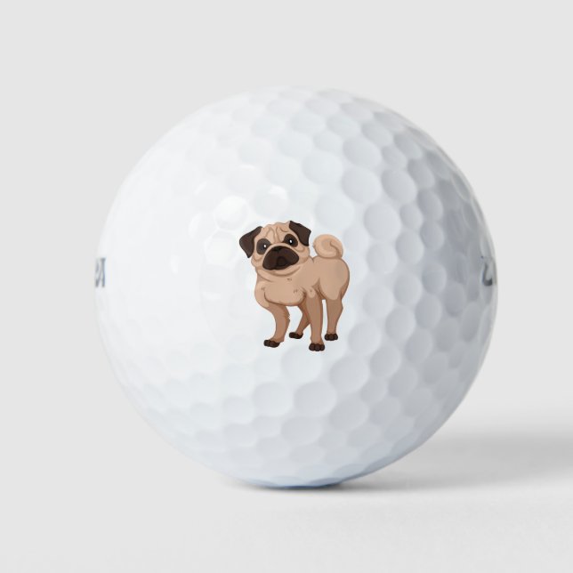 Pelotas De Golf Perro de pug (Anverso)