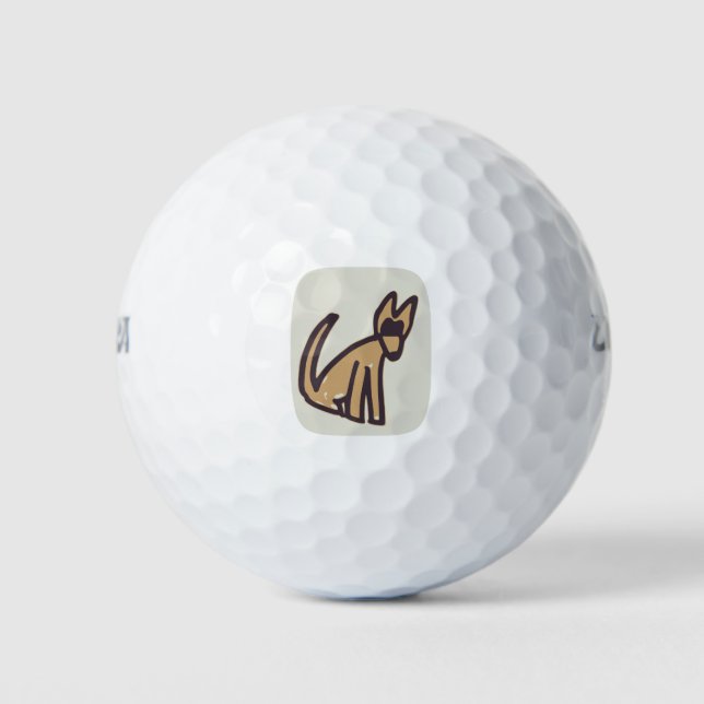 Pelotas De Golf Perro hermoso (Anverso)