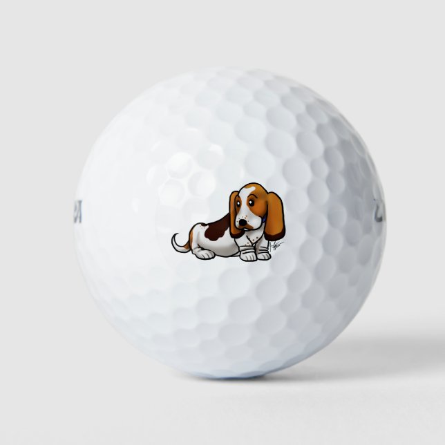 Pelotas De Golf Perro - Hound Basset (Anverso)