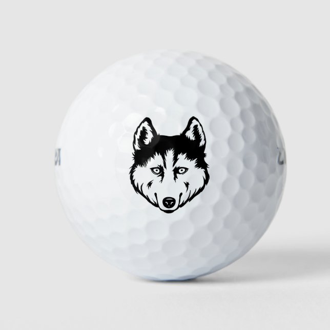 Pelotas De Golf Perro Husky Siberiano (Anverso)