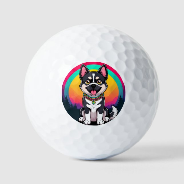 Pelotas De Golf Perro juguetón (Anverso)