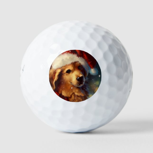 Pelotas De Golf Perro navidad (4) (Anverso)
