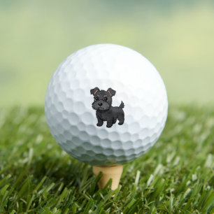 Pelotas De Golf Perro negro lindo Terrier Escocés