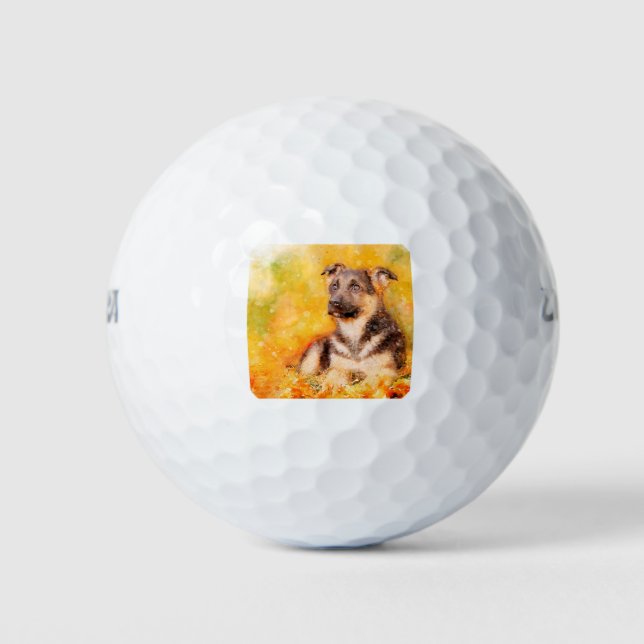 Pelotas De Golf Perro pastor alemán (Anverso)
