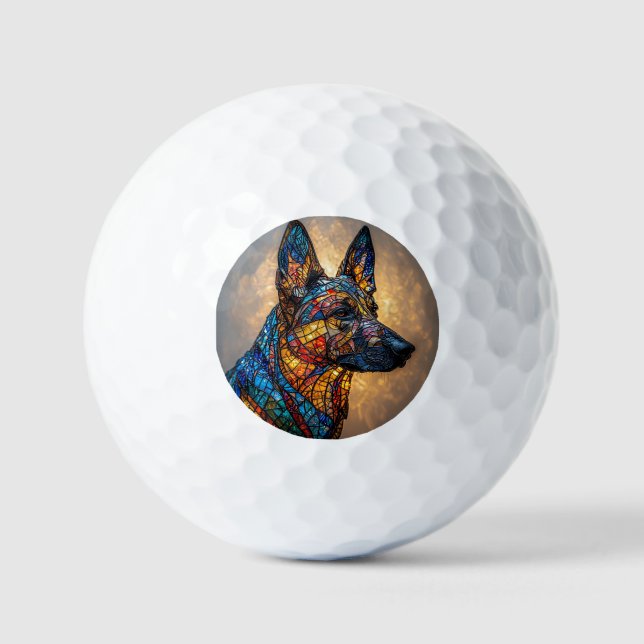 Pelotas De Golf Perro pastor alemán (Anverso)