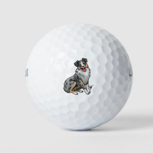 Pelotas De Golf Perro - Pastor Australiano - Merle Azul