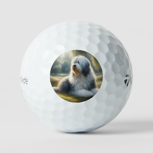 Pelotas De Golf Perro Pastor Inglés Antiguo (Anverso)