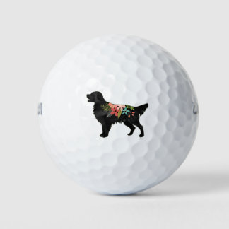 Pelotas De Golf Perro recuperador de oro engendra flores bohemias