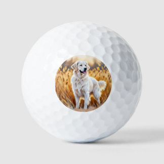 Pelotas De Golf Perro Retriever Dorado Blanco