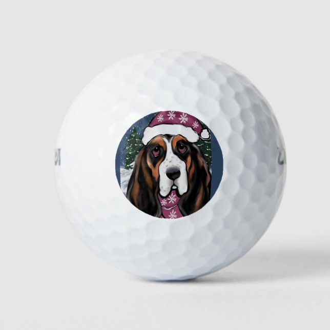 Pelotas De Golf PERRO SABUESO Basset Hound (Anverso)