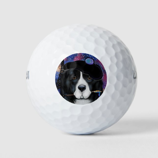 Pelotas De Golf Perro Terranova (Anverso)