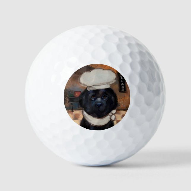 Pelotas De Golf Perro Terranova (Anverso)