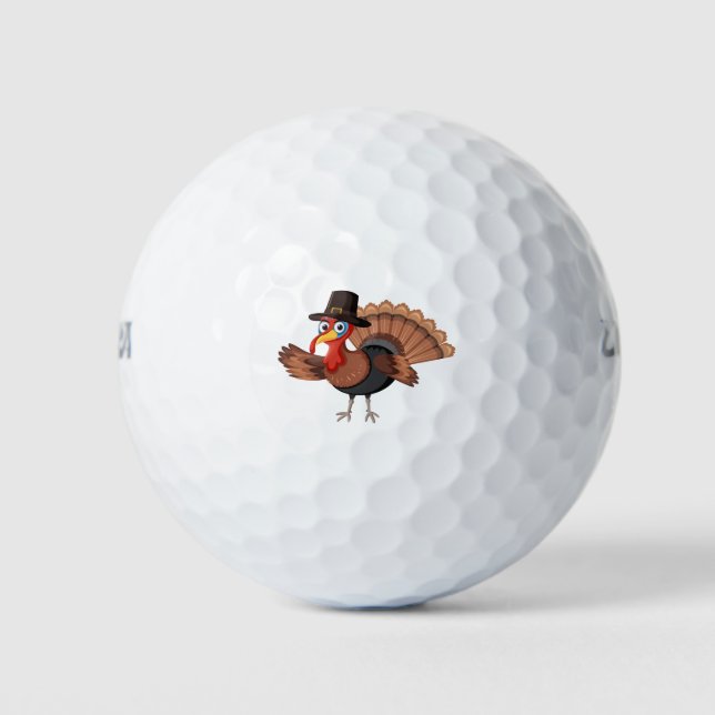 Pelotas De Golf Personaje de caricatura de Turquía (Anverso)