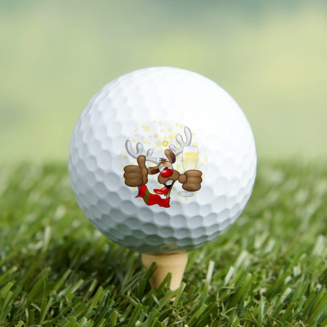 Pelotas De Golf Personaje de Navidades divertidos renos ebrios (Camiseta in situ)