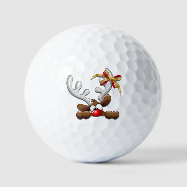 Pelotas De Golf Personaje de Navidades divertidos y desconcertados (Anverso)
