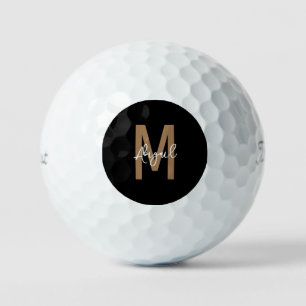 Pelotas De Golf Personaliza el nombre personalizado Monograma Titu