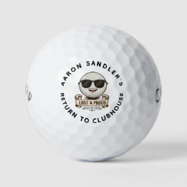 Pelotas De Golf Personaliza tu nombre Humor Perdido y Orgulloso Cl