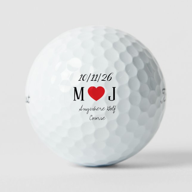 Pelotas De Golf Personalizable Campo de Golf Boda Favor Regalos (Anverso)