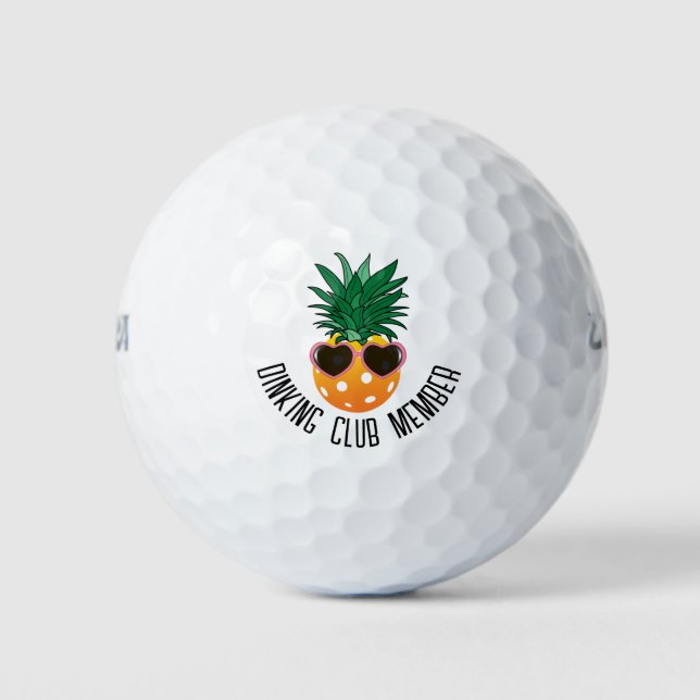 Pelotas De Golf Personalizable Club de empobrecimiento, piña de bo (Anverso)