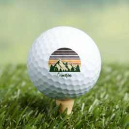 Pelotas De Golf Personalizable Guay Green Forest Sunset