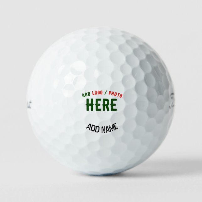PELOTAS DE GOLF PERSONALIZABLE MODERNO ESTILO BLANCO VERIFICADO MA (Anverso)