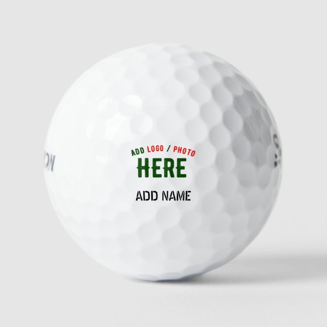 PELOTAS DE GOLF PERSONALIZABLE MODERNO ESTILO BLANCO VERIFICADO MA (Anverso)