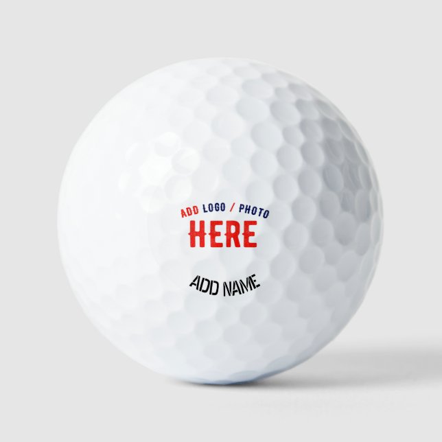 PELOTAS DE GOLF PERSONALIZABLE MODERNO ESTILO BLANCO VERIFICADO MA (Anverso)