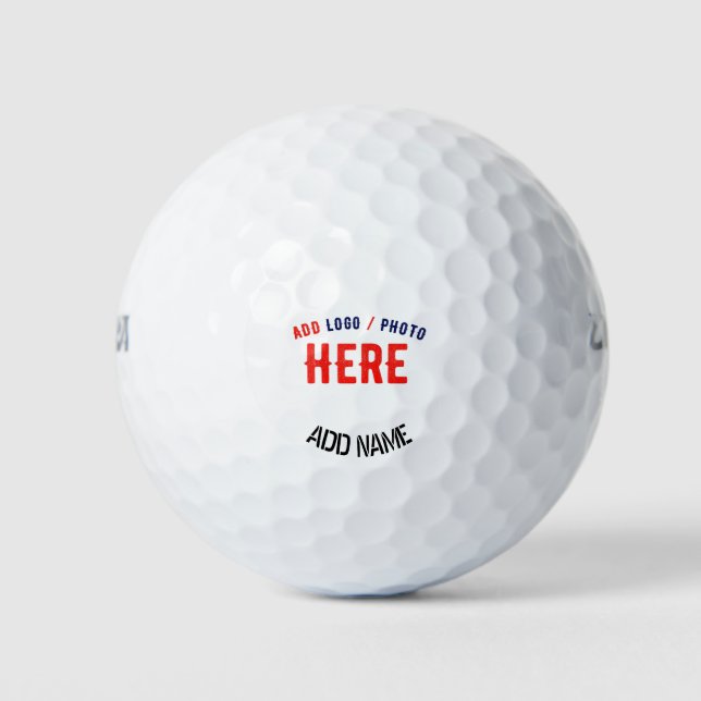 PELOTAS DE GOLF PERSONALIZABLE MODERNO ESTILO BLANCO VERIFICADO MA (Anverso)