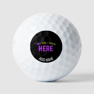 PELOTAS DE GOLF PERSONALIZABLE MODERNO ESTILO NEGRO VERIFICADO MAR