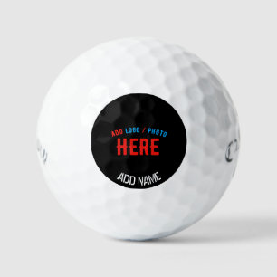 PELOTAS DE GOLF PERSONALIZABLE MODERNO ESTILO NEGRO VERIFICADO MAR