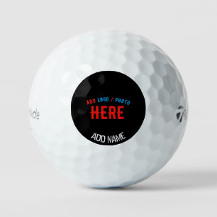 PELOTAS DE GOLF PERSONALIZABLE MODERNO ESTILO NEGRO VERIFICADO MAR