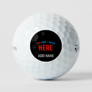 PELOTAS DE GOLF PERSONALIZABLE MODERNO ESTILO NEGRO VERIFICADO MAR