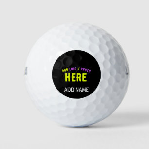 PELOTAS DE GOLF PERSONALIZABLE MODERNO ESTILO NEGRO VERIFICADO MAR