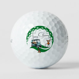 Pelotas De Golf Personalizable Moose Golfer y Gopher